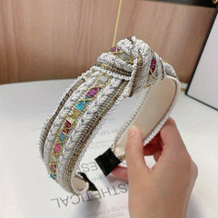 Colorful Thread Weaved Hair Band Boho Style Headdress
