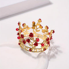 Faux Pearl Rhinestone Crown Headband Hair Accessories