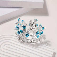 Faux Pearl Rhinestone Crown Headband Hair Accessories