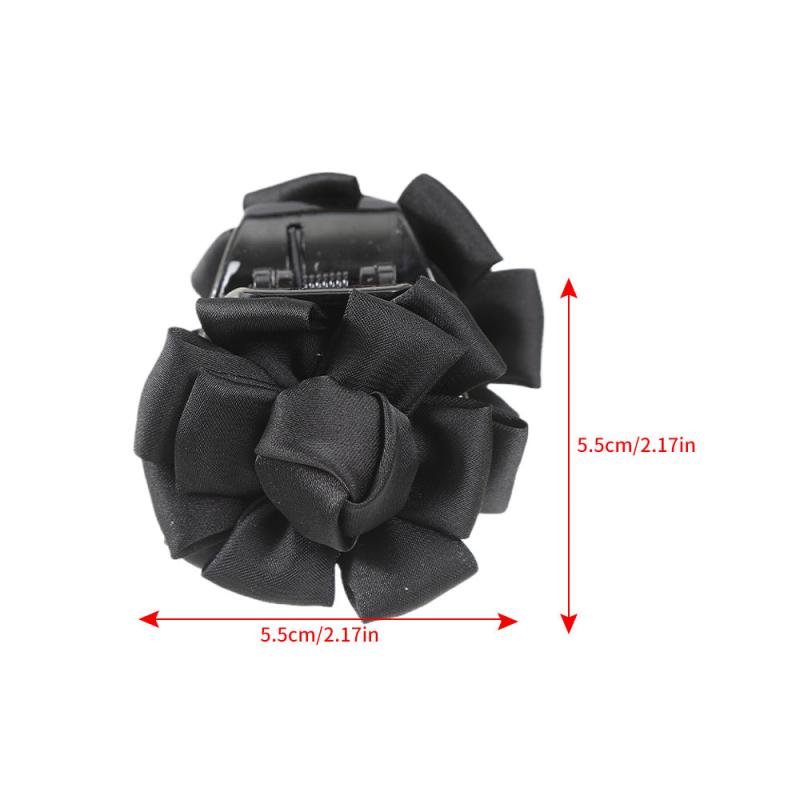 Women's Retro Fabric Flower Hair Claw Ponytail Clip