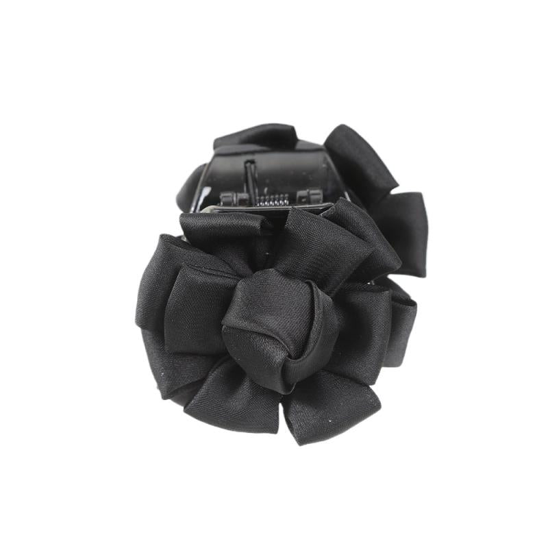 Women's Retro Fabric Flower Hair Claw Ponytail Clip