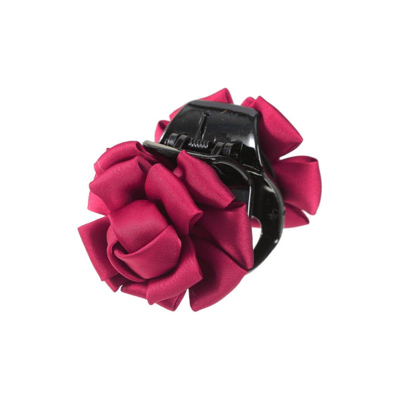 Women's Retro Fabric Flower Hair Claw Ponytail Clip