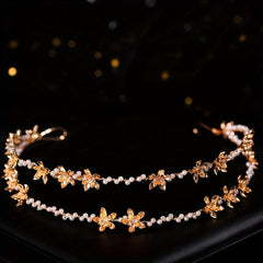 Princess Headband Small Flower Faux Pearl Sweet Hair Accessories