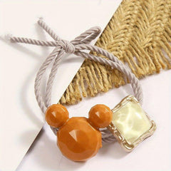 Crystal Cartoon Hair Tie Elastic Hair Rope for Girls and Women