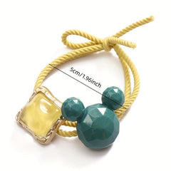 Crystal Cartoon Hair Tie Elastic Hair Rope for Girls and Women