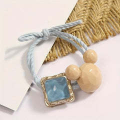 Crystal Cartoon Hair Tie Elastic Hair Rope for Girls and Women