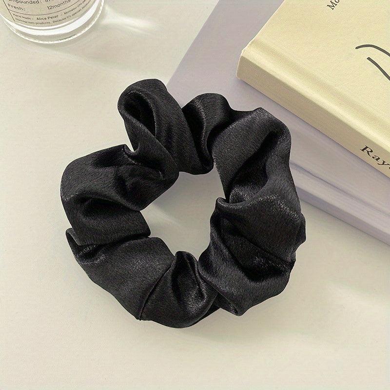 4pcs Solid Scrunchies Hair Tie Soft Hair Rope Elastic Ponytail Holder