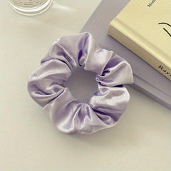 4pcs Solid Scrunchies Hair Tie Soft Hair Rope Elastic Ponytail Holder