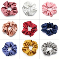 4pcs Solid Scrunchies Hair Tie Soft Hair Rope Elastic Ponytail Holder