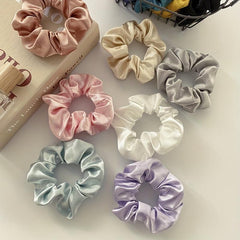 4pcs Solid Scrunchies Hair Tie Soft Hair Rope Elastic Ponytail Holder