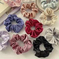 4pcs Solid Scrunchies Hair Tie Soft Hair Rope Elastic Ponytail Holder