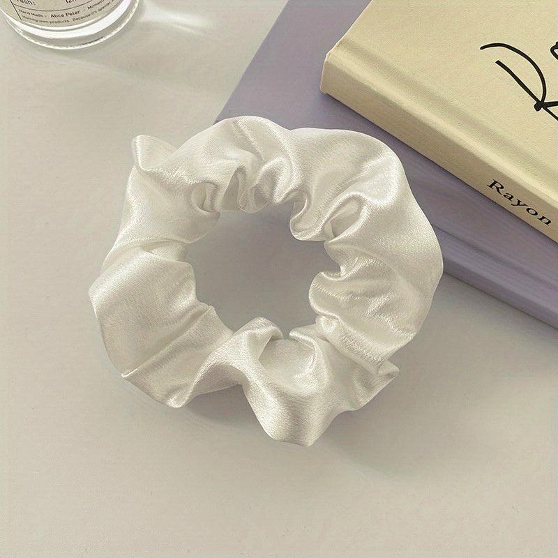 4pcs Solid Scrunchies Hair Tie Soft Hair Rope Elastic Ponytail Holder