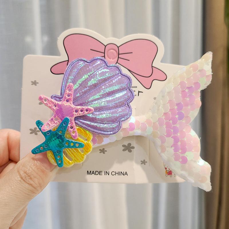 Glitter Mermaid Tail Hair Clip Colorful Hair Accessory