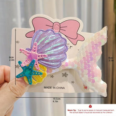 Glitter Mermaid Tail Hair Clip Colorful Hair Accessory
