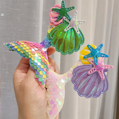 Glitter Mermaid Tail Hair Clip Colorful Hair Accessory