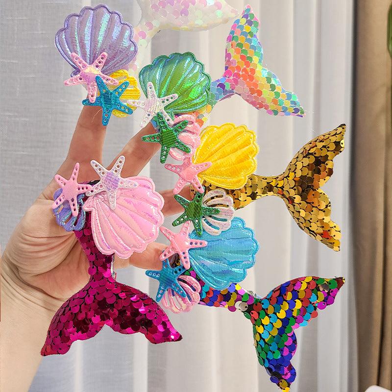 Glitter Mermaid Tail Hair Clip Colorful Hair Accessory