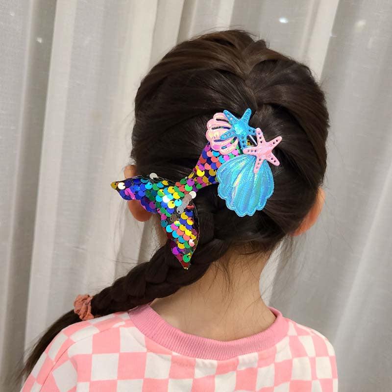 Glitter Mermaid Tail Hair Clip Colorful Hair Accessory