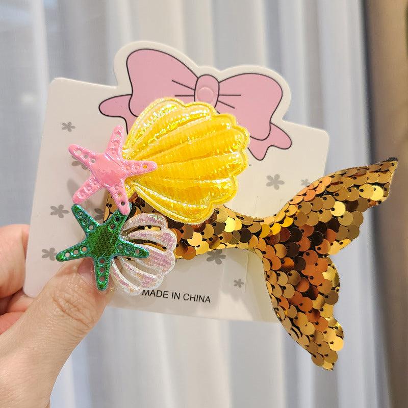 Glitter Mermaid Tail Hair Clip Colorful Hair Accessory