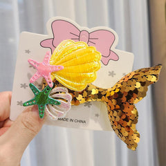 Glitter Mermaid Tail Hair Clip Colorful Hair Accessory