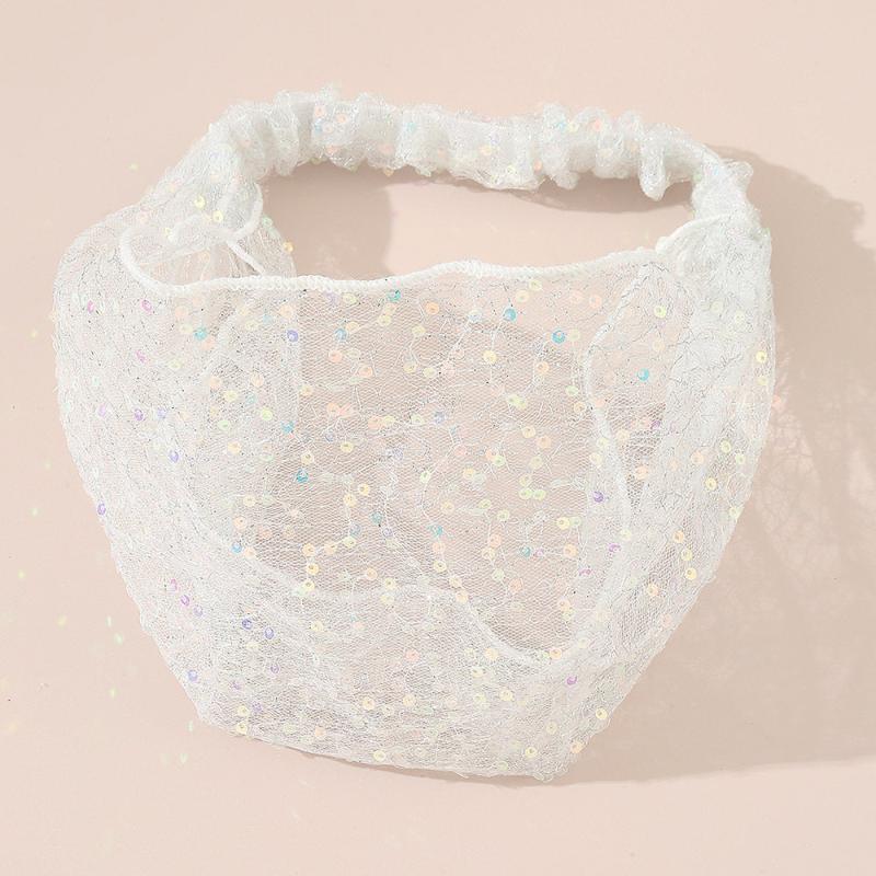 Sequins Headband Wide Hair Band Turban Elastic Hair Accessories