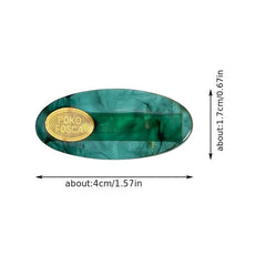 Amber Caramel Metal Hairclip Barrette Hairpin Snap Clip