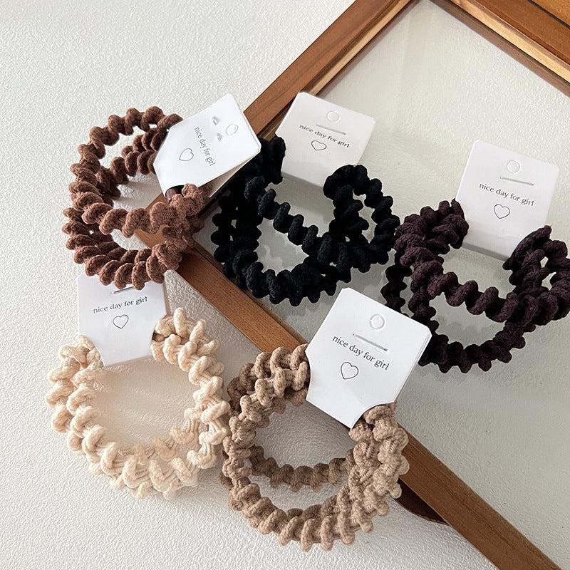3pcs Spiral Telephone Wire Hair Ring Women's Hair Rope