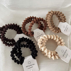 3pcs Spiral Telephone Wire Hair Ring Women's Hair Rope