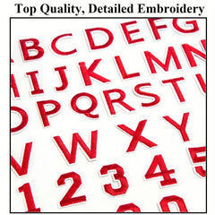 72pcs Iron On Letters Numbers Patches Embroidered Sewing Patches A 0 9
