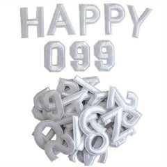 72pcs Iron On Letters Numbers Patches Embroidered Sewing Patches A 0 9