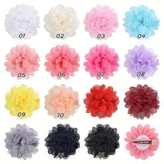 15pcs Flower Hair Clip Sweet Hair Clips Duck Billed Clip Hair Accessories
