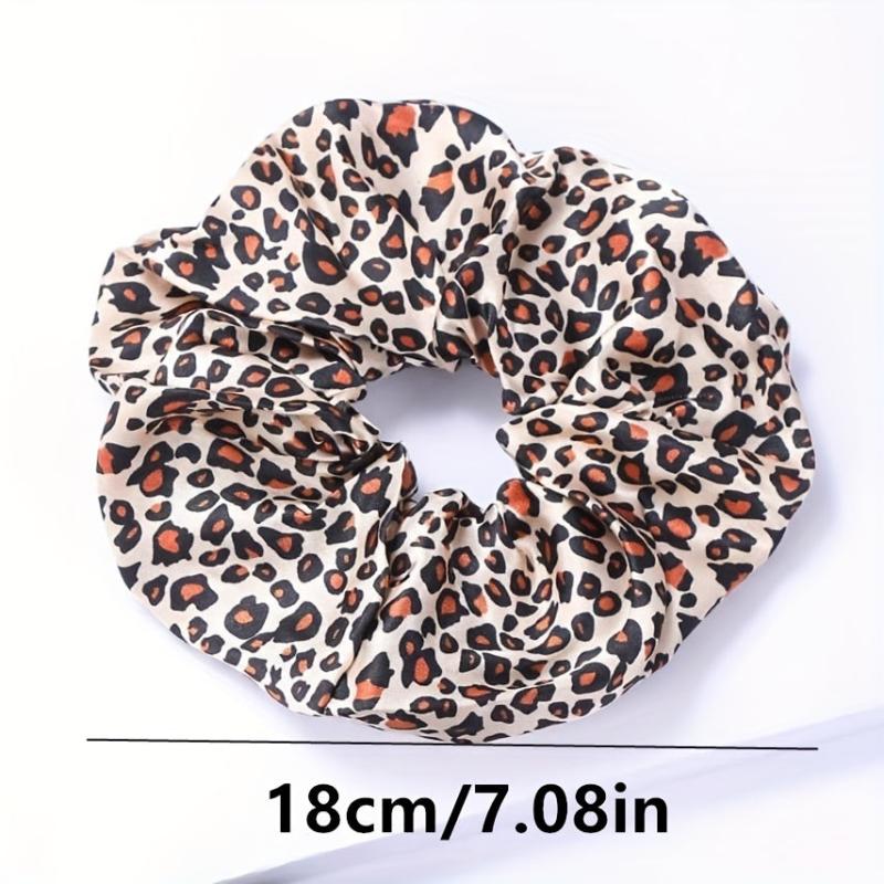 Y2K Leopard Pattern Scrunchies Hair Accessories Women Girls