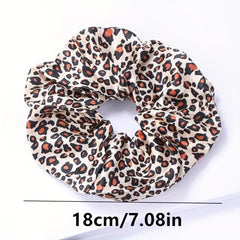 Y2K Leopard Pattern Scrunchies Hair Accessories Women Girls