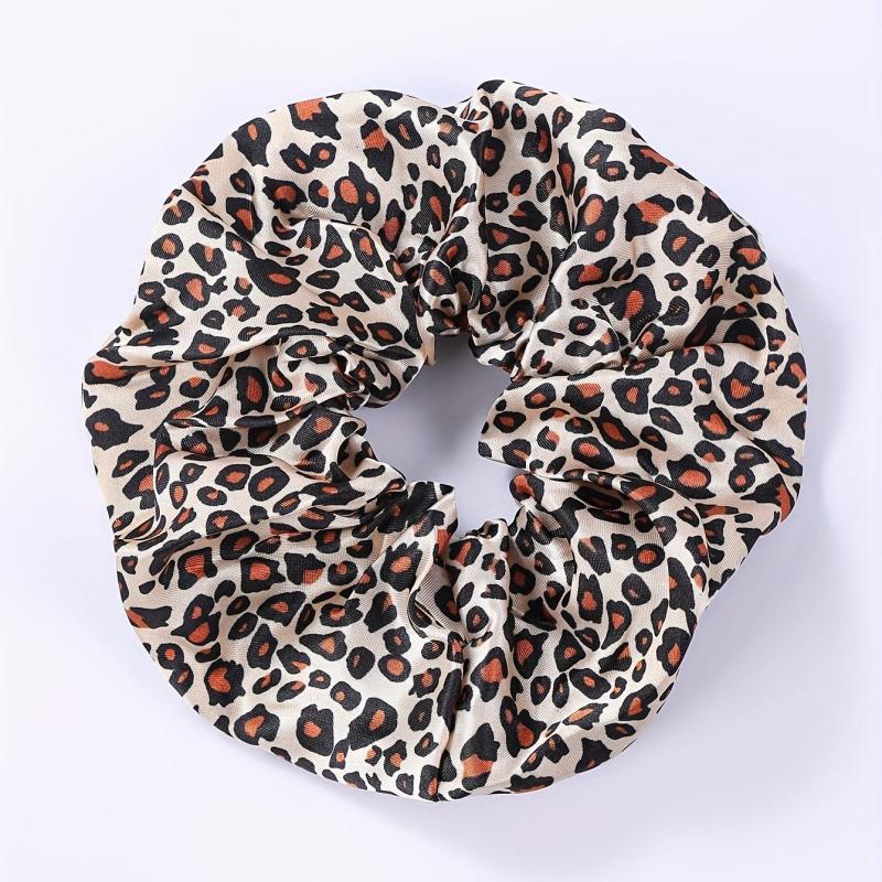 Y2K Leopard Pattern Scrunchies Hair Accessories Women Girls