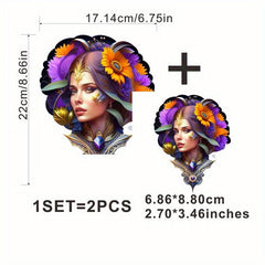 Flower Women Iron On Stickers Heat Transfer Patches DIY Accessories