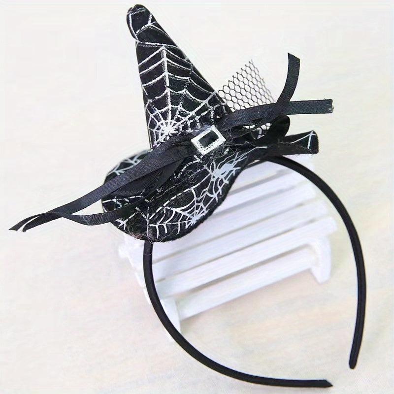 Halloween Hat Decor Headband Lace Hair Band Punk Hair Accessories