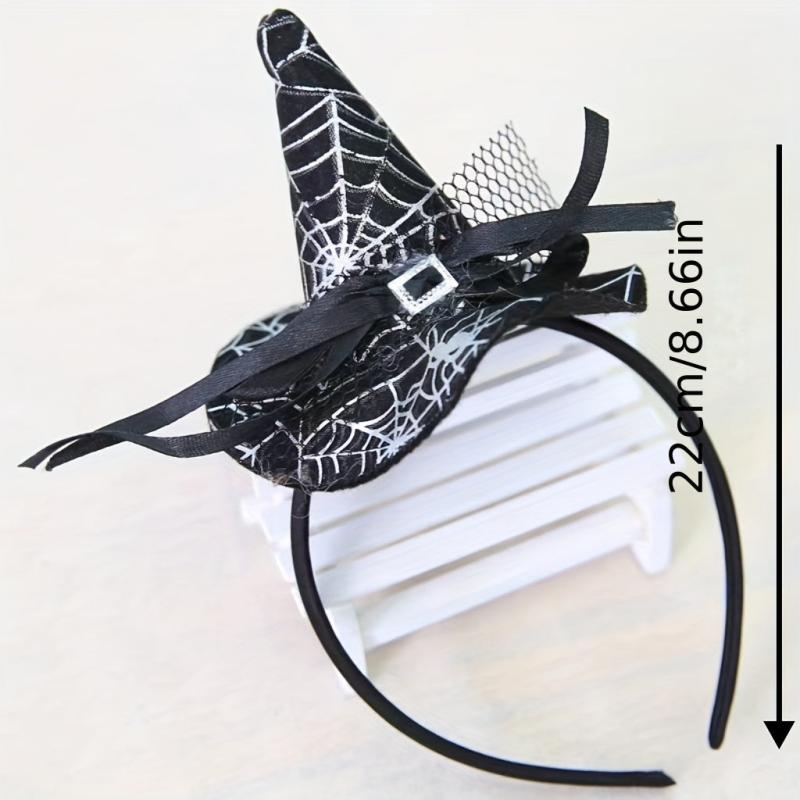 Halloween Hat Decor Headband Lace Hair Band Punk Hair Accessories