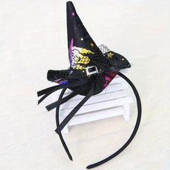 Halloween Hat Decor Headband Lace Hair Band Punk Hair Accessories