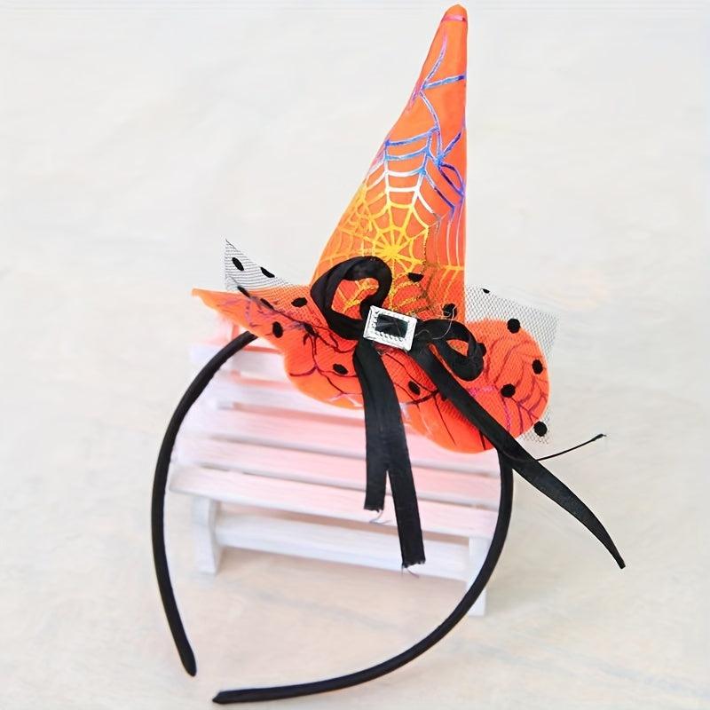 Halloween Hat Decor Headband Lace Hair Band Punk Hair Accessories