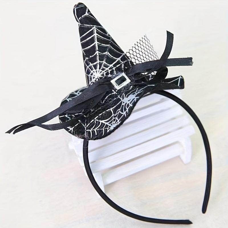 Halloween Hat Decor Headband Lace Hair Band Punk Hair Accessories