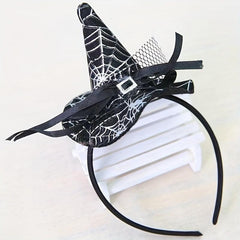Halloween Hat Decor Headband Lace Hair Band Punk Hair Accessories