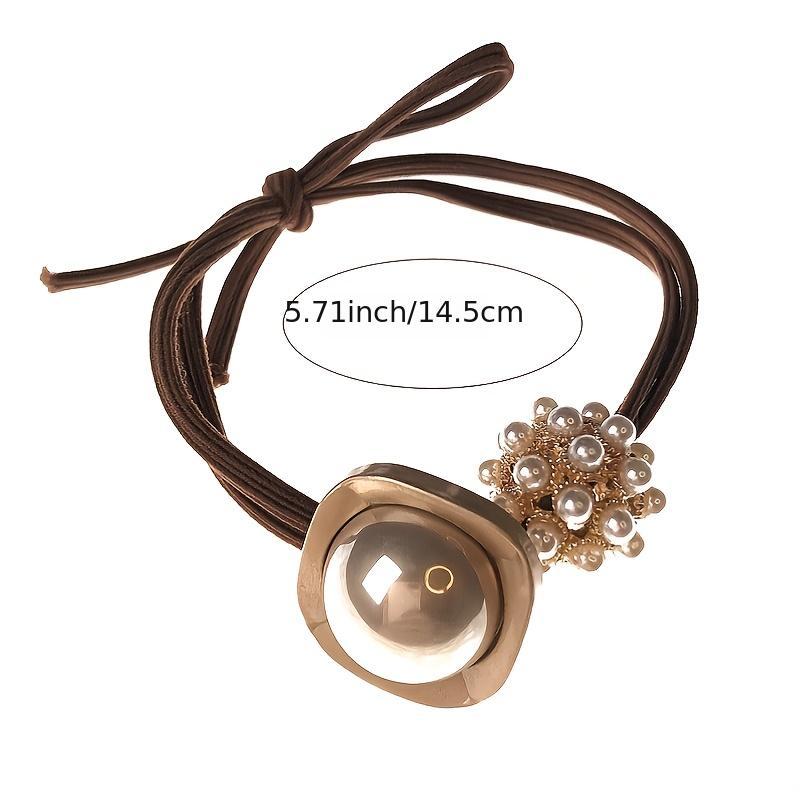 Faux Pearl Plum Ball Hair Scrunchie Hair Rope Ponytail Accessory