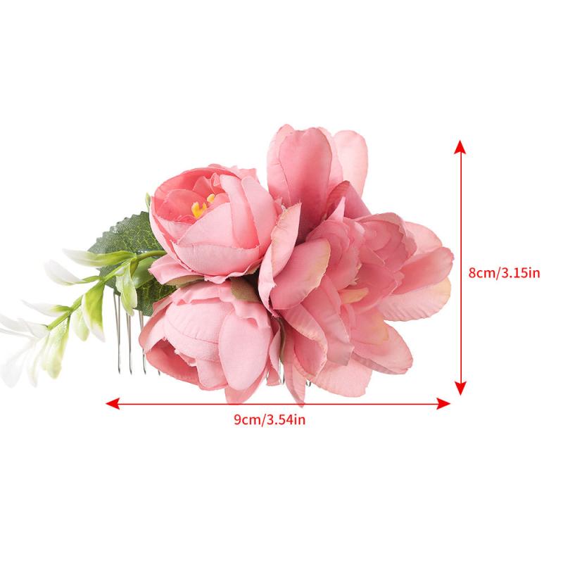 Bohemian Style Bridal Wedding Flowers Hair Comb Headband