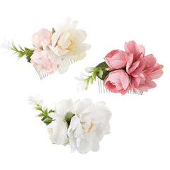 Bohemian Style Bridal Wedding Flowers Hair Comb Headband