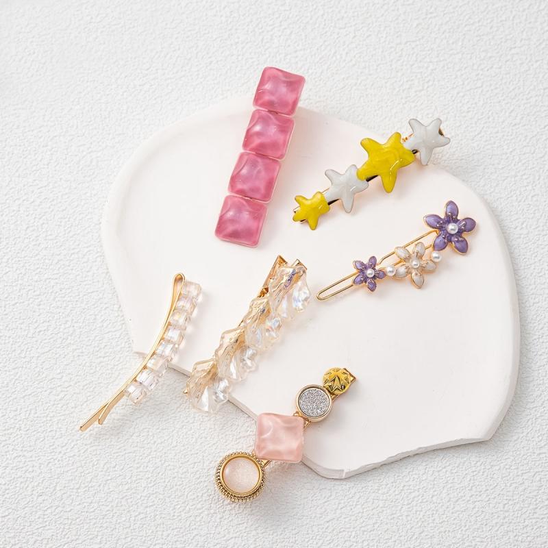 Vintage Starfish Shell Flower Barrette Hair Clip Hairpin