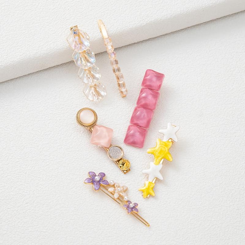 Vintage Starfish Shell Flower Barrette Hair Clip Hairpin