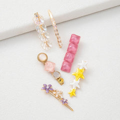 Vintage Starfish Shell Flower Barrette Hair Clip Hairpin