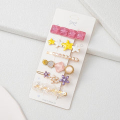 Vintage Starfish Shell Flower Barrette Hair Clip Hairpin
