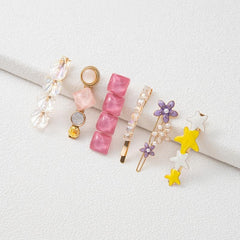 Vintage Starfish Shell Flower Barrette Hair Clip Hairpin