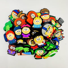 40PCS Casual & Cartoon PVC Shoe Flower & Buckle Soft Plastic Bracelet Decor