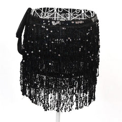 Bohemian Style Belly Dance Costume Sequin Tassel Fringe Hip Scarf Belt